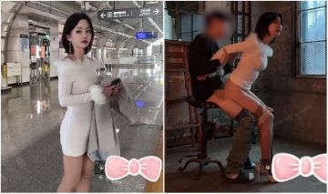 ✨超颜值极品✨明星颜值反差女神〖sunwall〗地铁里的小荡妇勾引陌生人洗手间偷偷打砲，不敢出声紧张刺激！