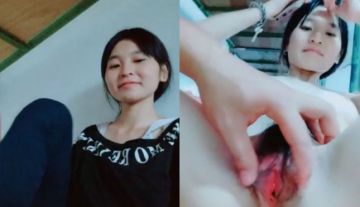 在男友的鼓励下，18岁巨乳萝莉献出粉色穴穴处女秀来圈粉赚钱拉！