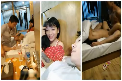 两个屌丝小伙云南河口红灯区找小姐嫖妓直播18岁的小姐姐