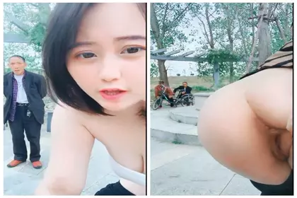 全网最牛B直播 妖姬宝宝 户外公园在大爷们面前露出，当众喷水让大爷摸咪咪