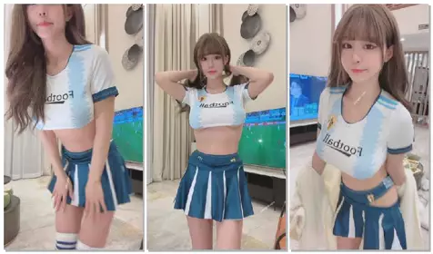 [本土无码中文]秀人网巨乳网红『朱可儿』520元阿根廷球衣VIP私拍 1