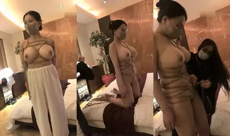 极品巨乳 少妇直播绳子捆绑，脱掉露诱人大奶全身捆绑非常诱惑