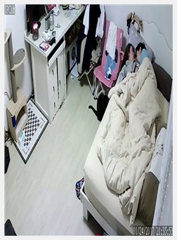 家庭摄像头偷拍胸大貌美的气质美女不穿衣服在家中来...