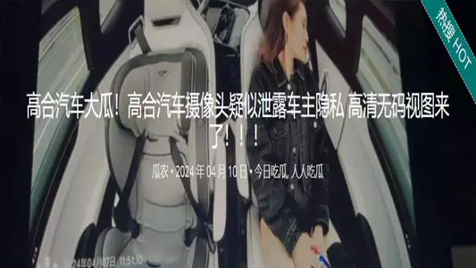 高合汽车大瓜！高合汽车摄像头疑似泄露车主隐私 高清无码视图来了！！！
