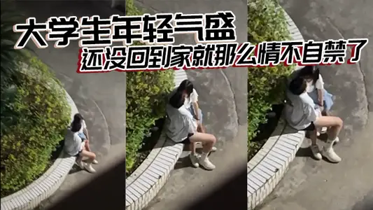 大学生年轻气盛还没回到家就那幺情不自禁了