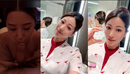香港超火辣空姐出轨闺蜜老公，酒店激情吃鸡口交技术超一流